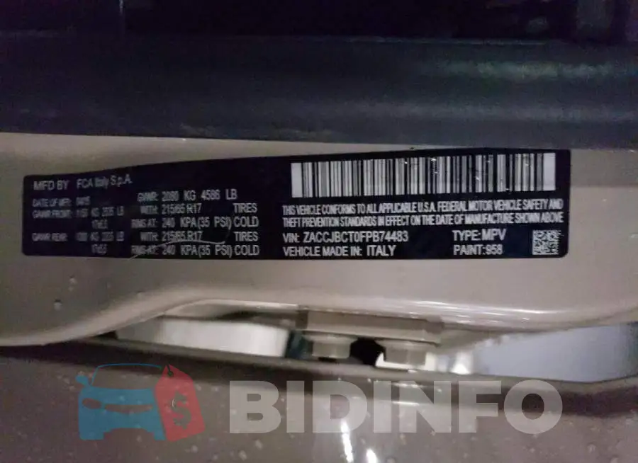 ZACCJBCT0FPB74483 Photo# 13