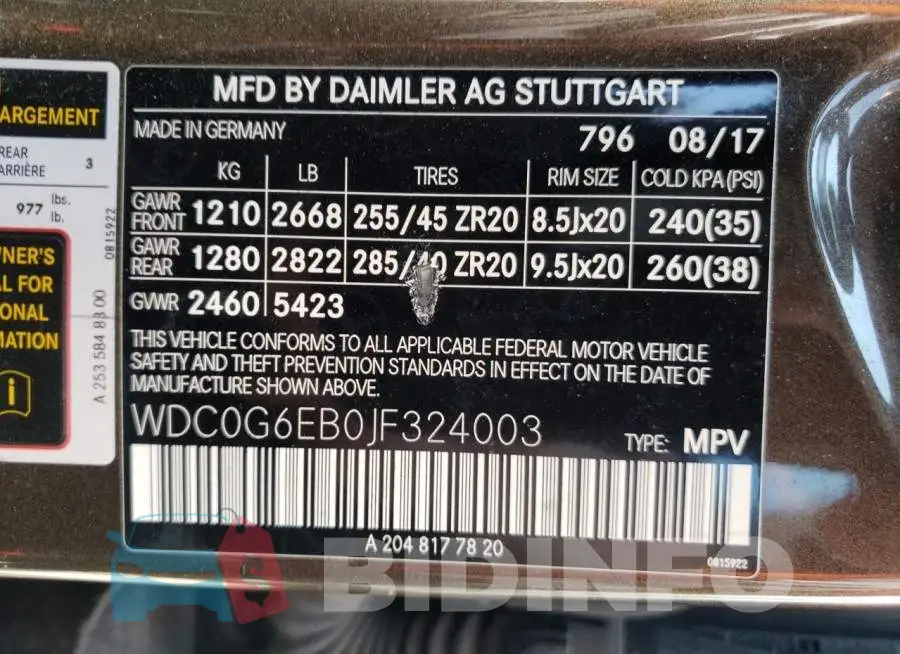 WDC0G6EB0JF324003 Photo# 13