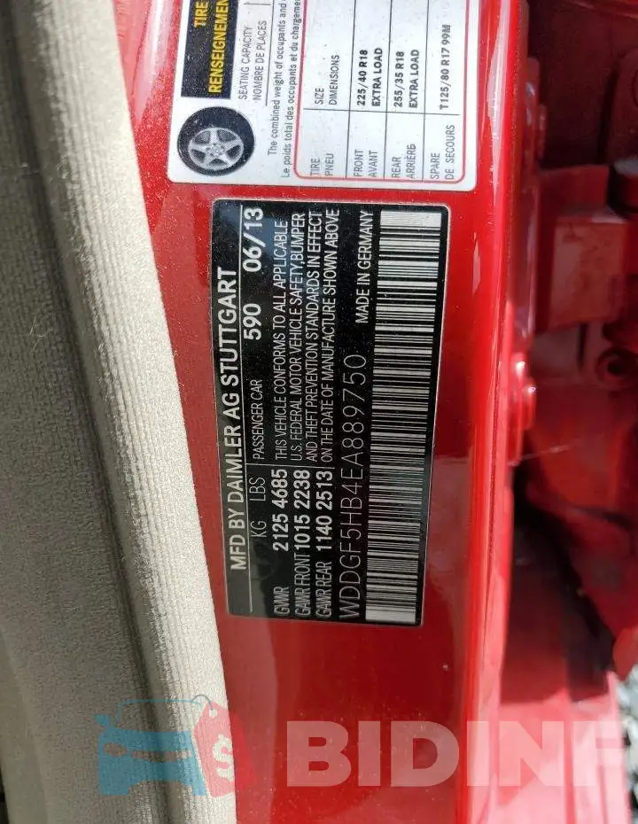 WDDGF5HB4EA889750 Photo# 13