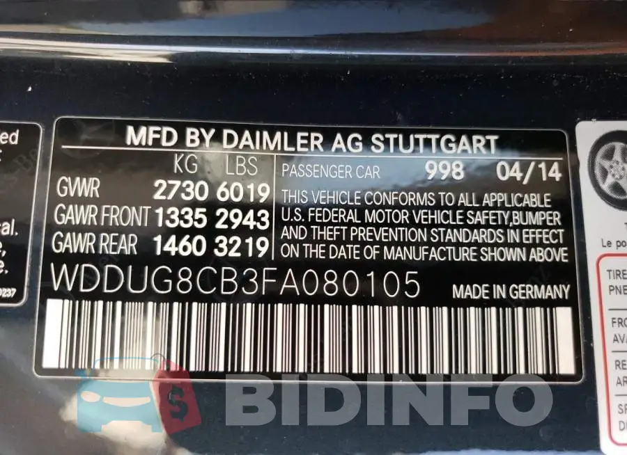 WDDUG8CB3FA080105 Photo# 12