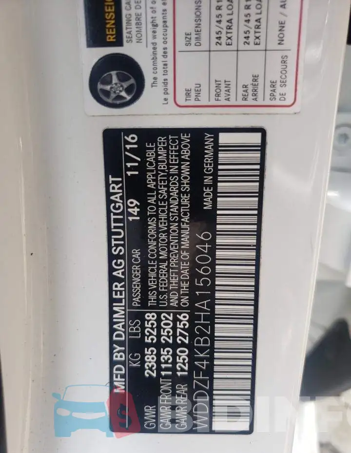 WDDZF4KB2HA156046 Photo# 12
