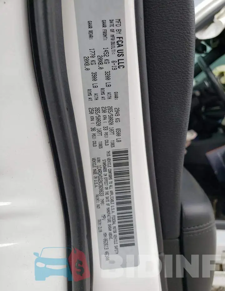1C4RDHDG2KC820633 Photo# 14