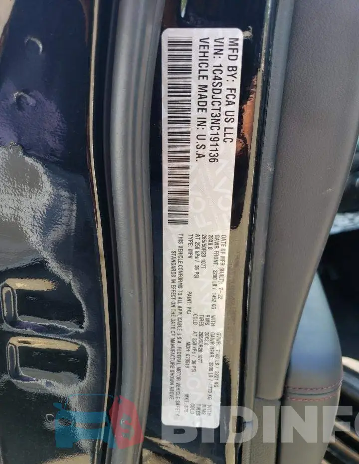 1C4SDJCT3NC191136 Photo# 13