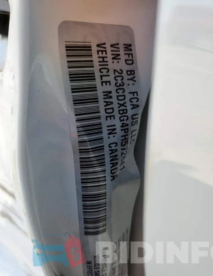 2C3CDXBG4PH572641 Photo# 12