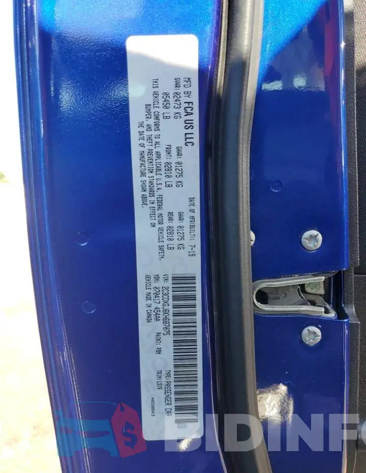 2C3CDXGJ6KH687075 Photo# 12