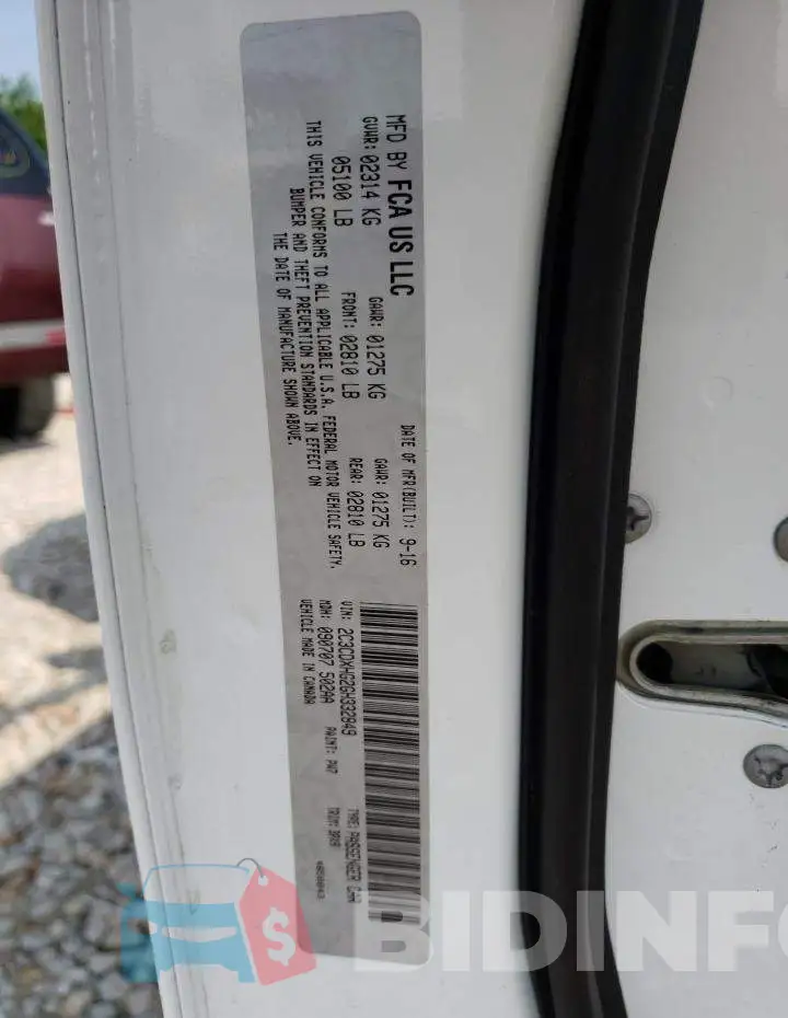 2C3CDXHG2GH332849 Photo# 12