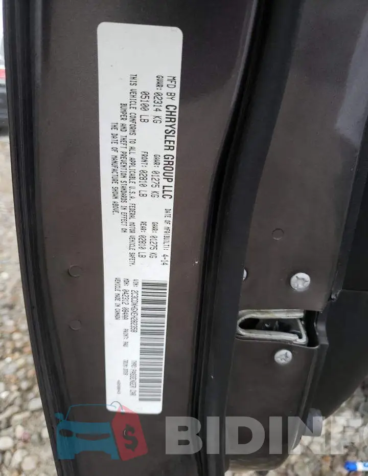 2C3CDXHGXEH282358 Photo# 12