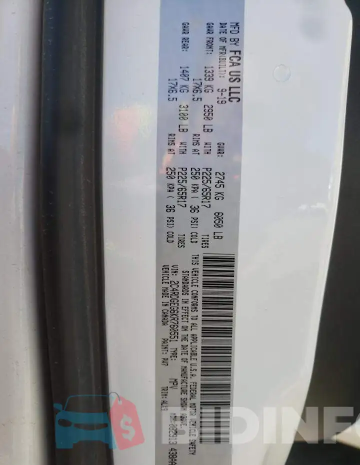 2C4RDGEG6KR760551 Photo# 14