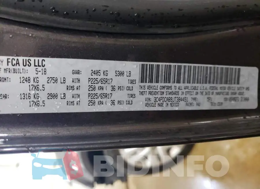 3C4PDCAB9JT384451 Photo# 14