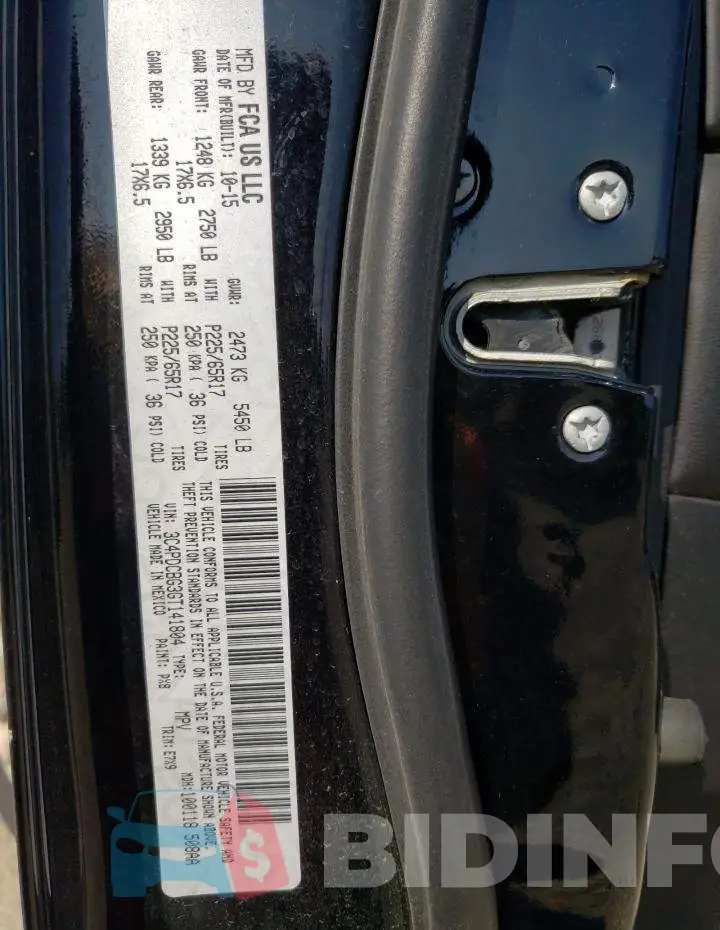 3C4PDCBG3GT141804 Photo# 13