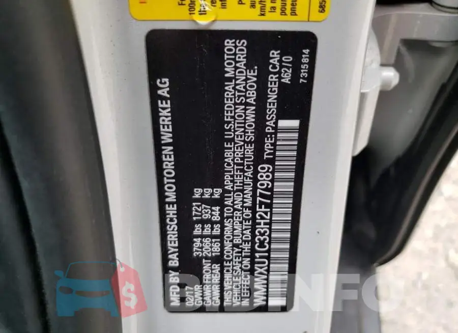 WMWXU1C33H2F77989 Photo# 12