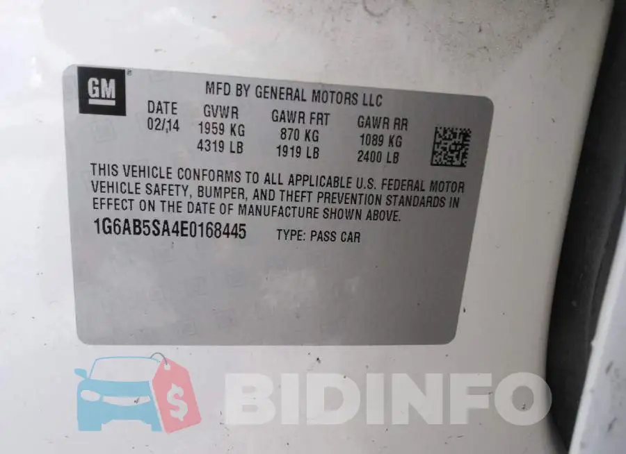 1G6AB5SA4E0168445 Photo# 10