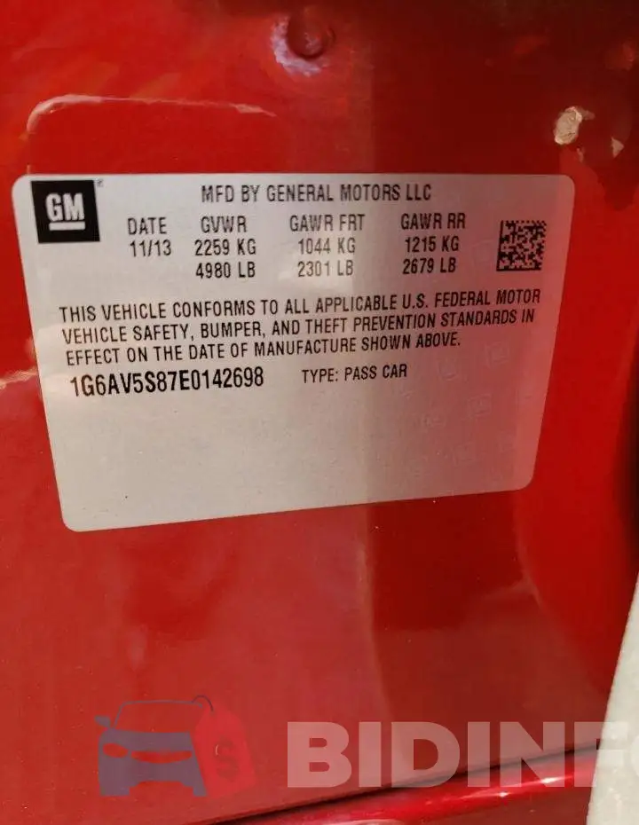 1G6AV5S87E0142698 Photo# 12