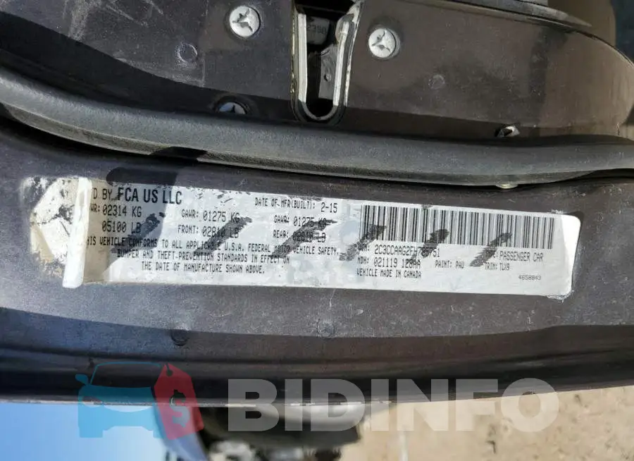 2C3CCAAG2FH785751 Photo# 13