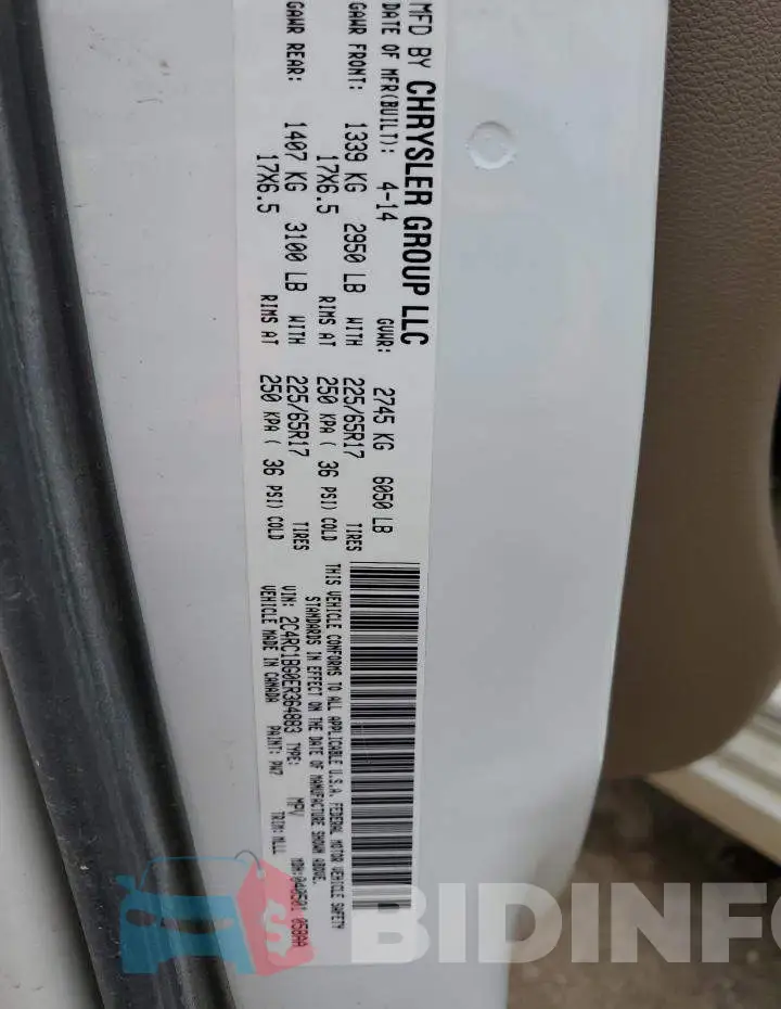 2C4RC1BG0ER364883 Photo# 14