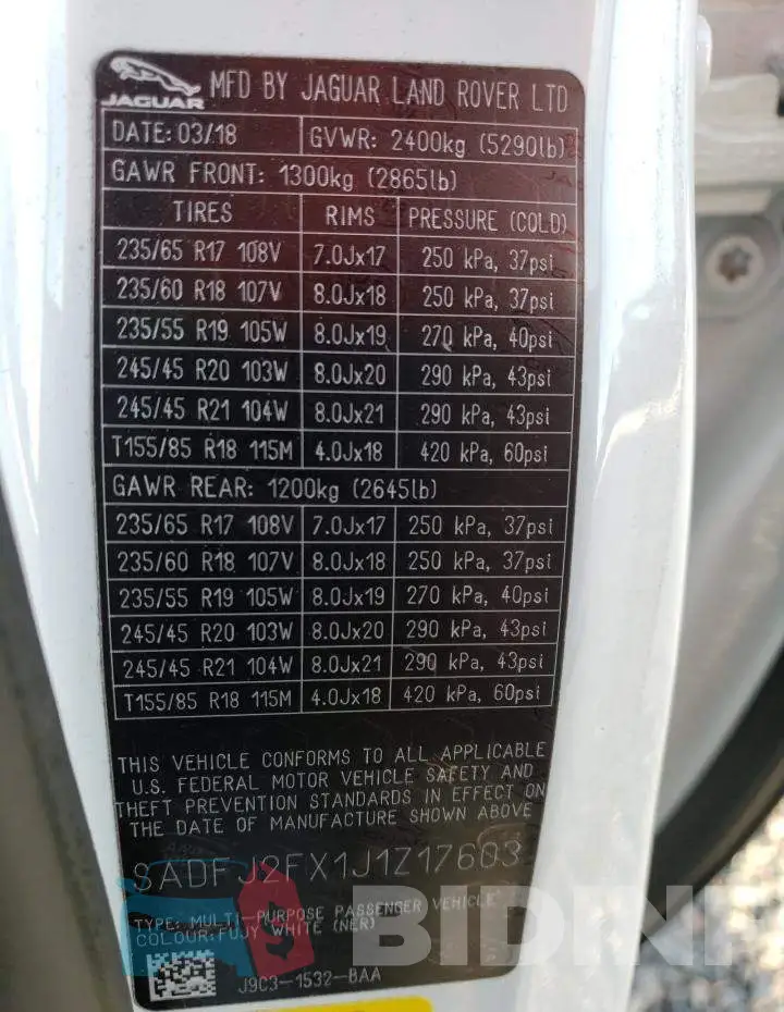 SADFJ2FX1J1Z17603 Photo# 14