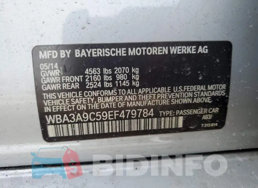 WBA3A9C59EF479784 Photo# 12