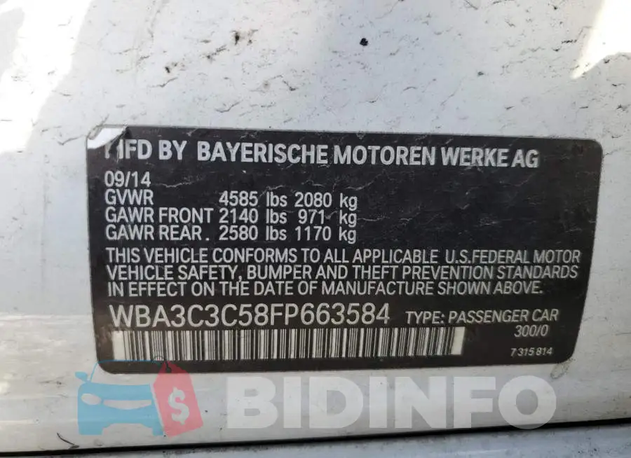 WBA3C3C58FP663584 Photo# 12