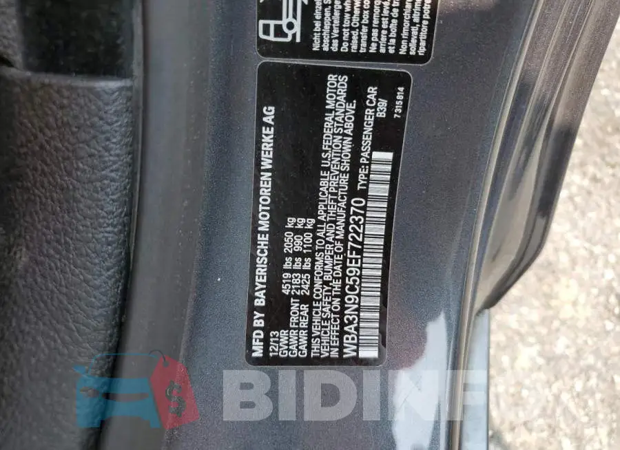 WBA3N9C59EF722370 Photo# 12