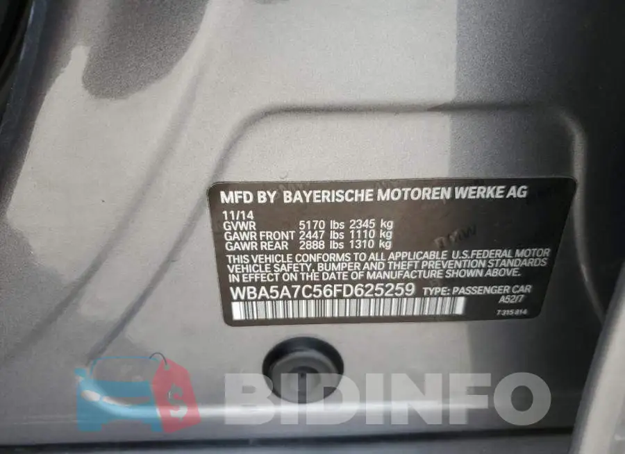WBA5A7C56FD625259 Photo# 12