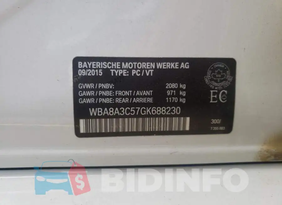 WBA8A3C57GK688230 Photo# 12