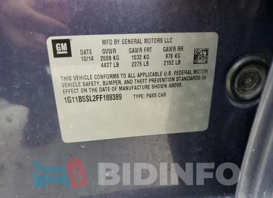 1G11B5SL2FF188389 Photo# 13