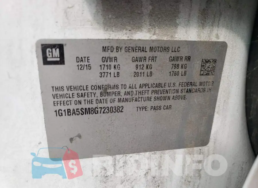 1G1BA5SM8G7230382 Photo# 12