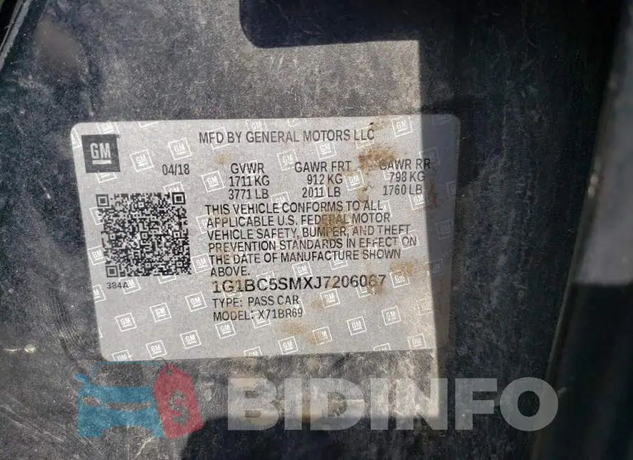 1G1BC5SMXJ7206067 Photo# 12