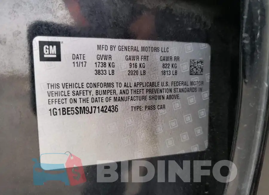 1G1BE5SM9J7142436 Photo# 12