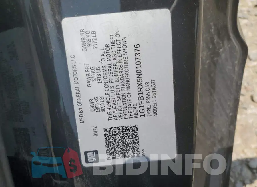 1G1FB1RX5N0107376 Photo# 12