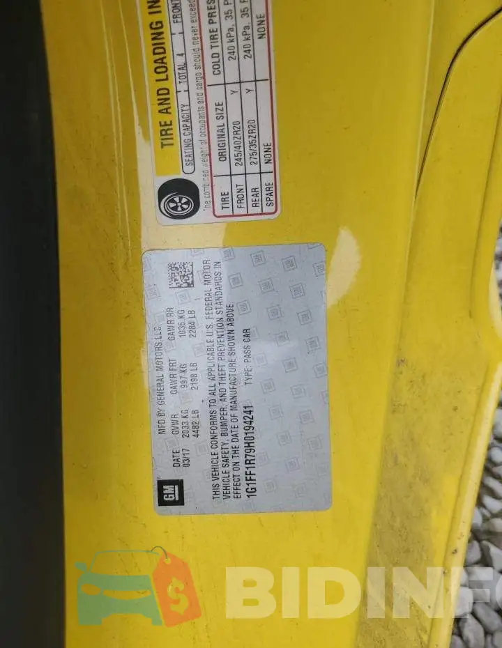 1G1FF1R79H0194241 Photo# 12