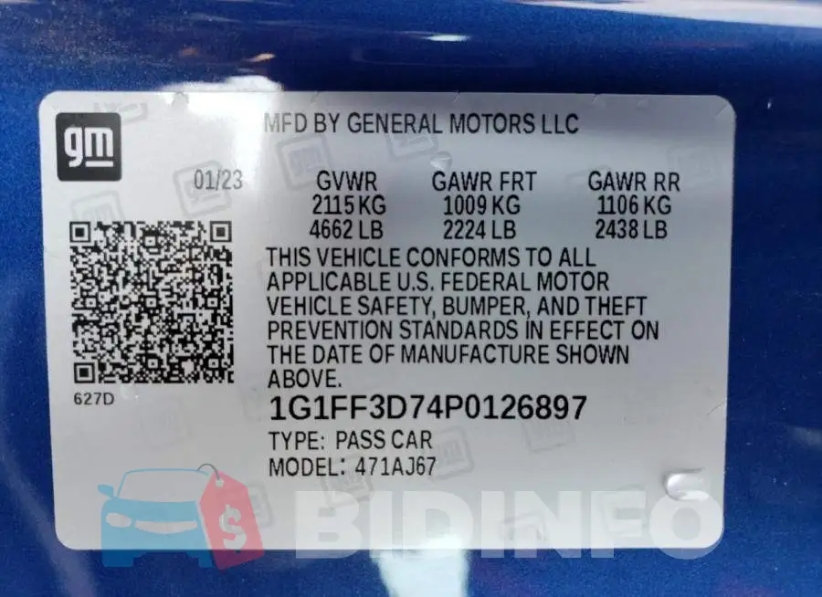 1G1FF3D74P0126897 Photo# 12