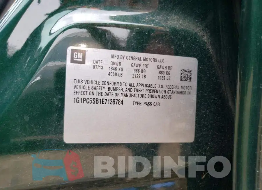 1G1PC5SB1E7138784 Photo# 13