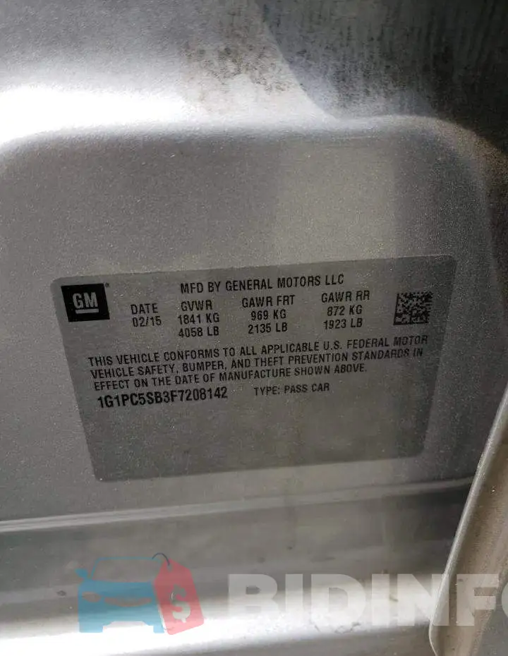 1G1PC5SB3F7208142 Photo# 12