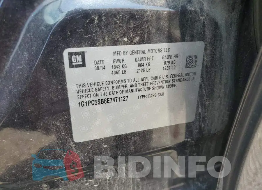 1G1PC5SB8E7471127 Photo# 12