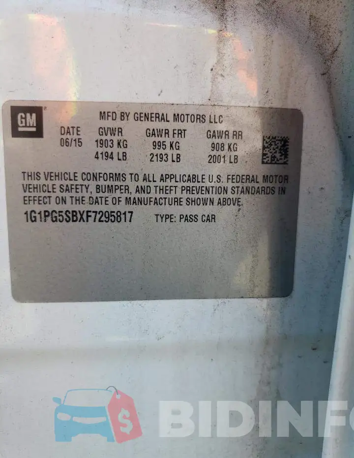 1G1PG5SBXF7295817 Photo# 13