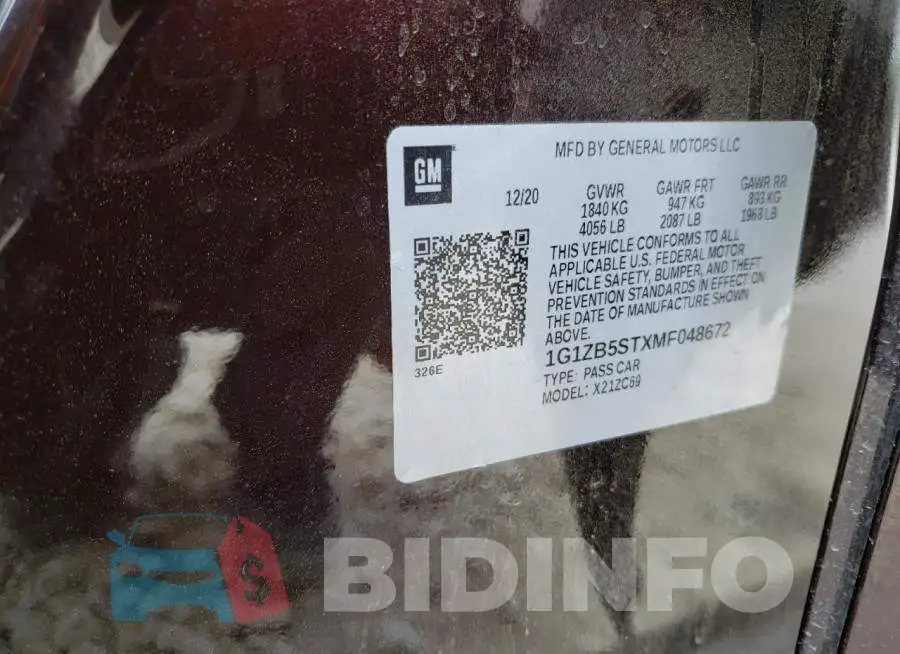 1G1ZB5STXMF048672 Photo# 12
