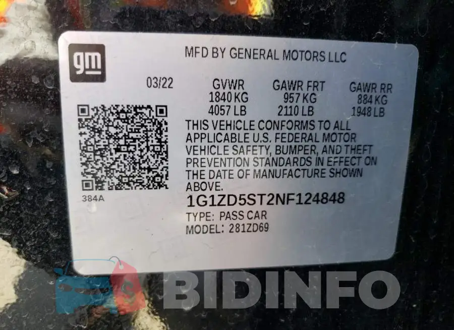 1G1ZD5ST2NF124848 Photo# 12