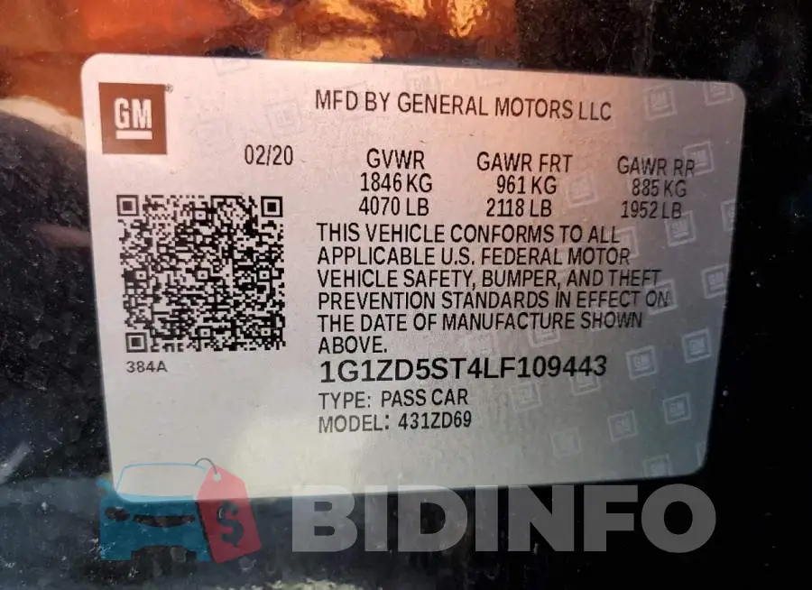 1G1ZD5ST4LF109443 Photo# 12