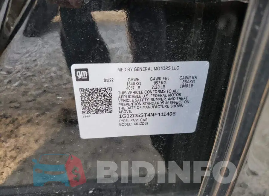 1G1ZD5ST4NF111406 Photo# 12