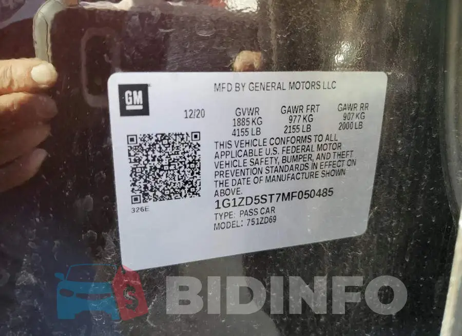 1G1ZD5ST7MF050485 Photo# 12