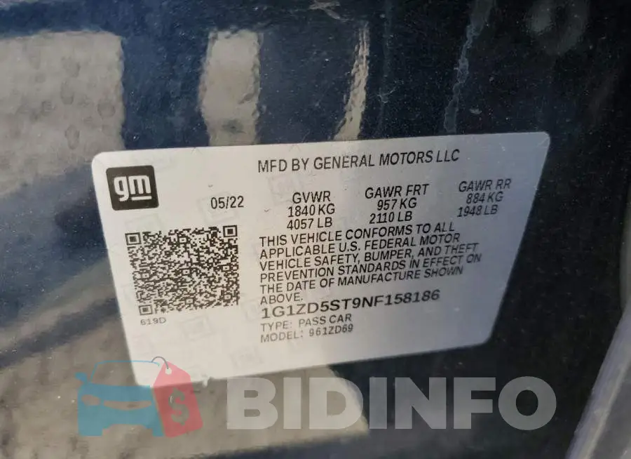 1G1ZD5ST9NF158186 Photo# 12