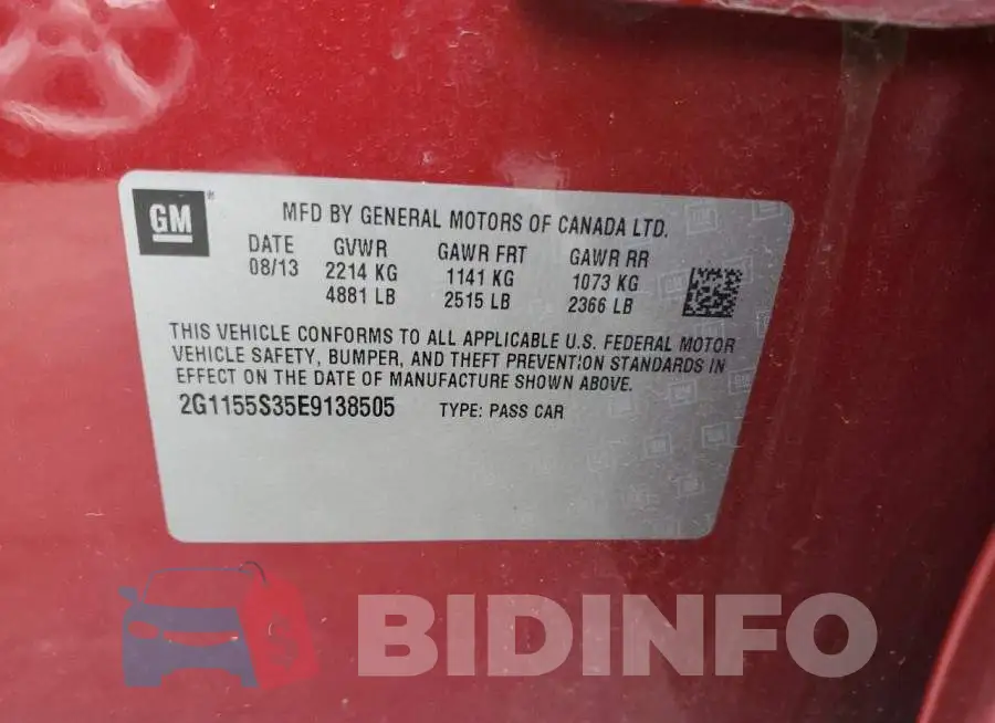 2G1155S35E9138505 Photo# 13