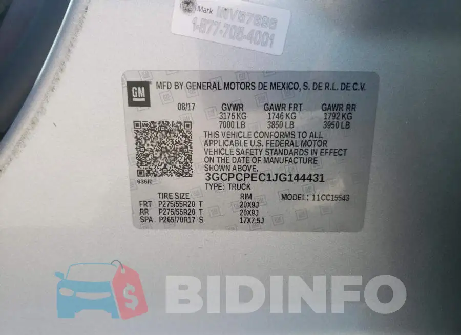 3GCPCPEC1JG144431 Photo# 12