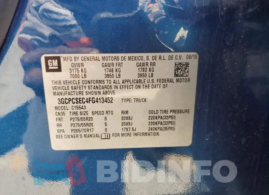 3GCPCSEC4FG413452 Photo# 13