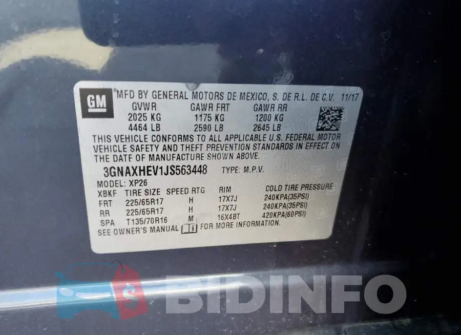 3GNAXHEV1JS563448 Photo# 13
