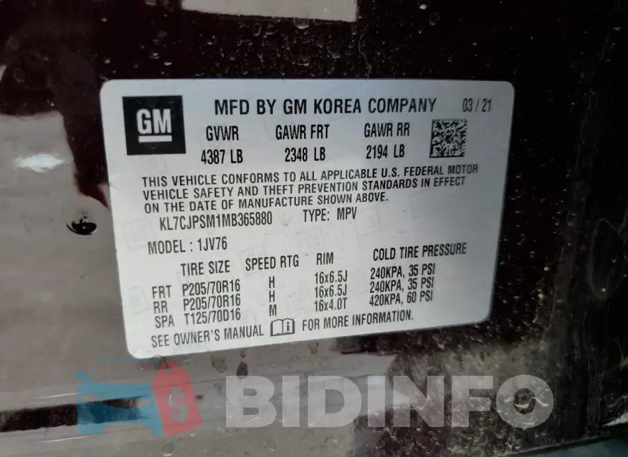 KL7CJPSM1MB365880 Photo# 12