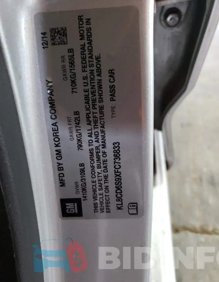 KL8CD6S9XFC736833 Photo# 12