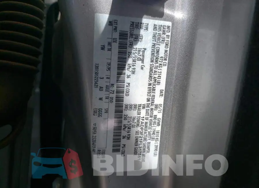 1FADP3F21FL317581 Photo# 12