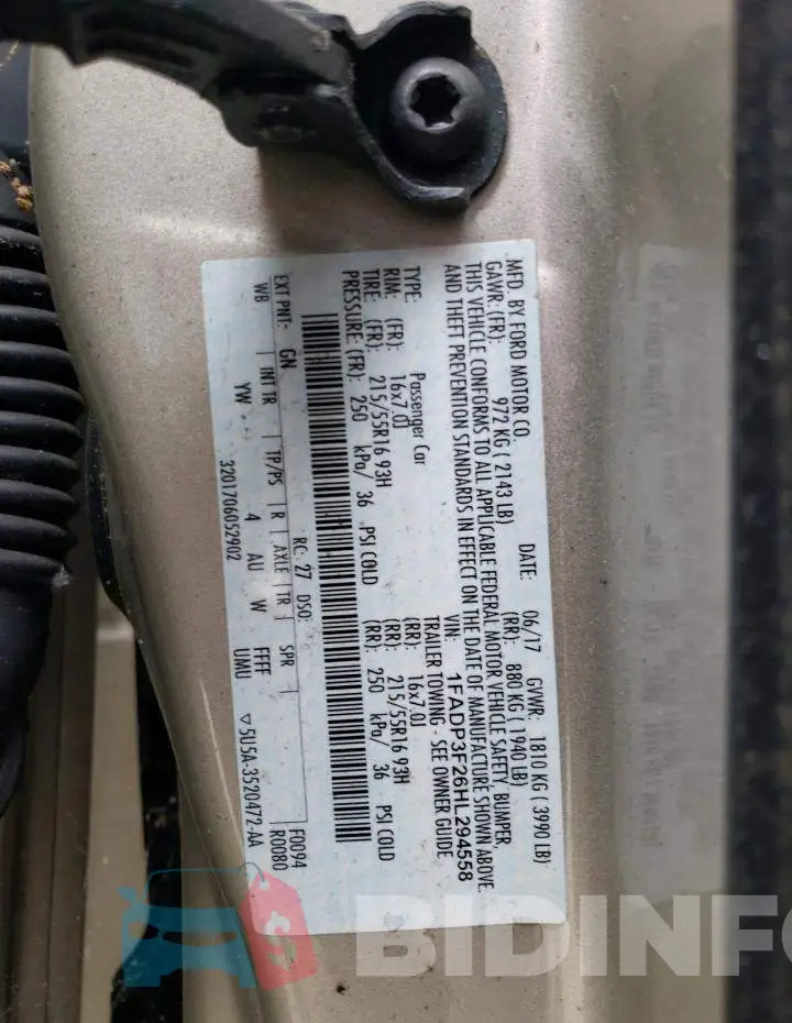 1FADP3F26HL294558 Photo# 12